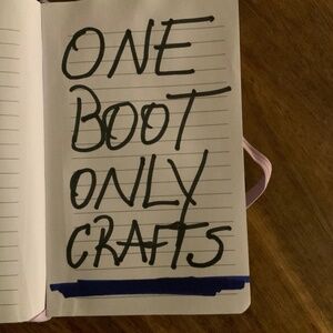One‎ boot only for crafts
